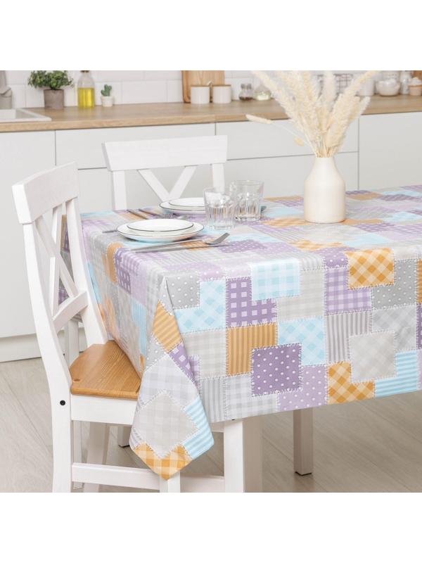 Клеёнка столовая на нетканой основе, ширина 137 см, толщина 0,08 мм, рулон 20 м