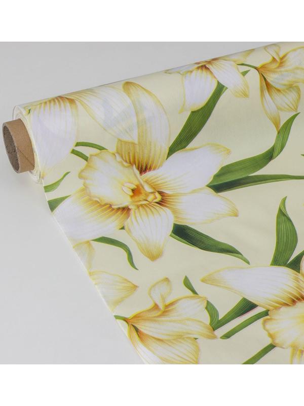 Клеёнка столовая на нетканой основе Доляна, ширина 137 см, толщина 0,08 мм, рулон 20 м