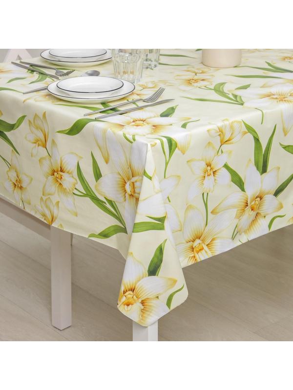 Клеёнка столовая на нетканой основе Доляна, ширина 137 см, толщина 0,08 мм, рулон 20 м