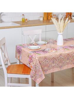 Клеёнка столовая на нетканой основе, ширина 137 см, толщина 0,08 мм, рулон 20 м