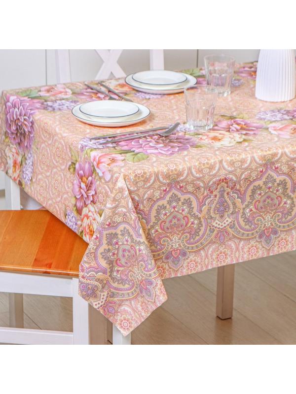 Клеёнка столовая на нетканой основе, ширина 137 см, толщина 0,08 мм, рулон 20 м