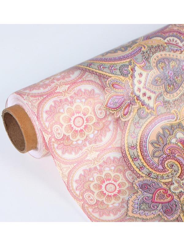 Клеёнка столовая на нетканой основе, ширина 137 см, толщина 0,08 мм, рулон 20 м