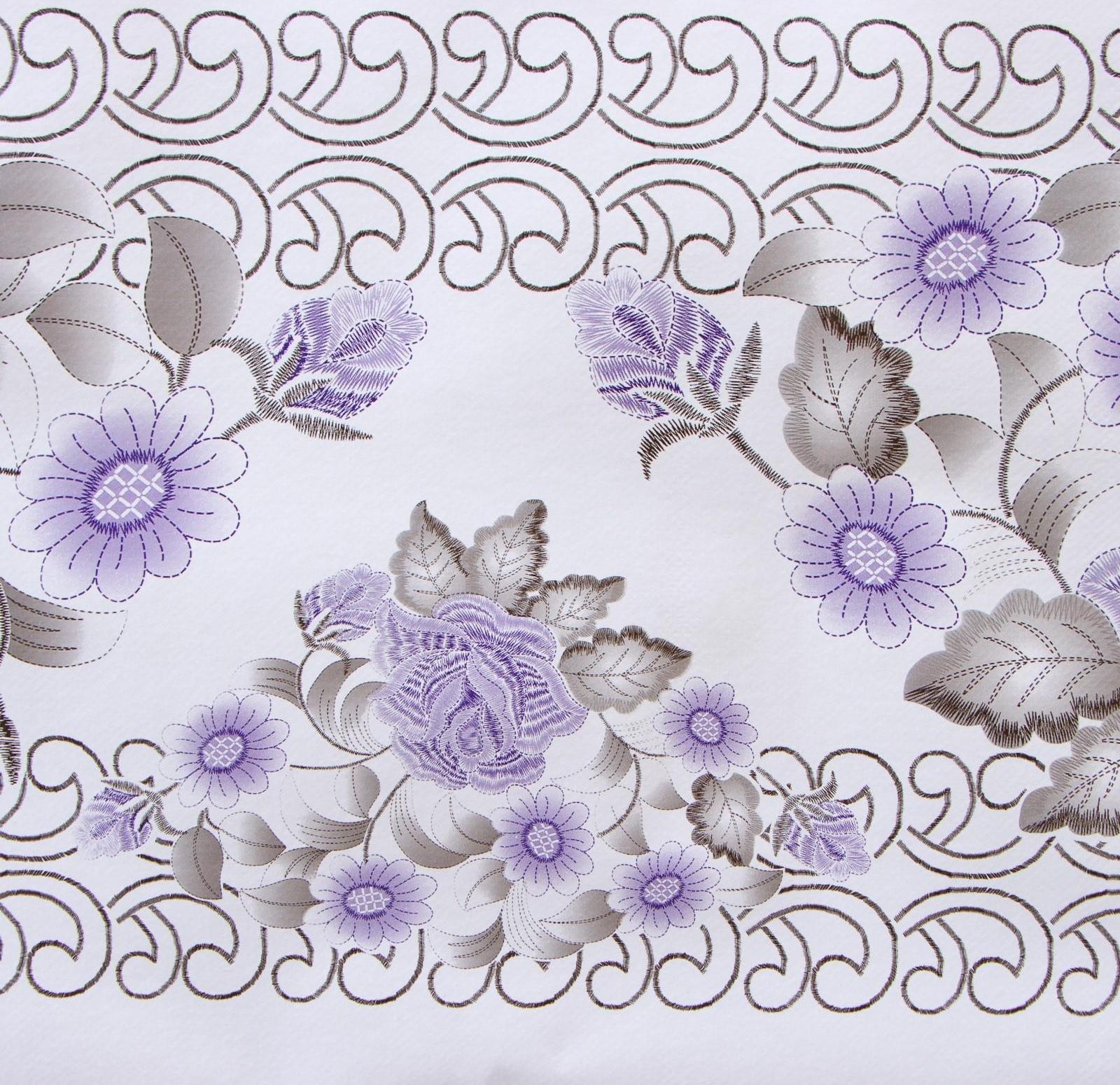 Клеёнка столовая на нетканой основе Доляна, ширина 137 см, толщина 0,08 мм, рулон 20 м