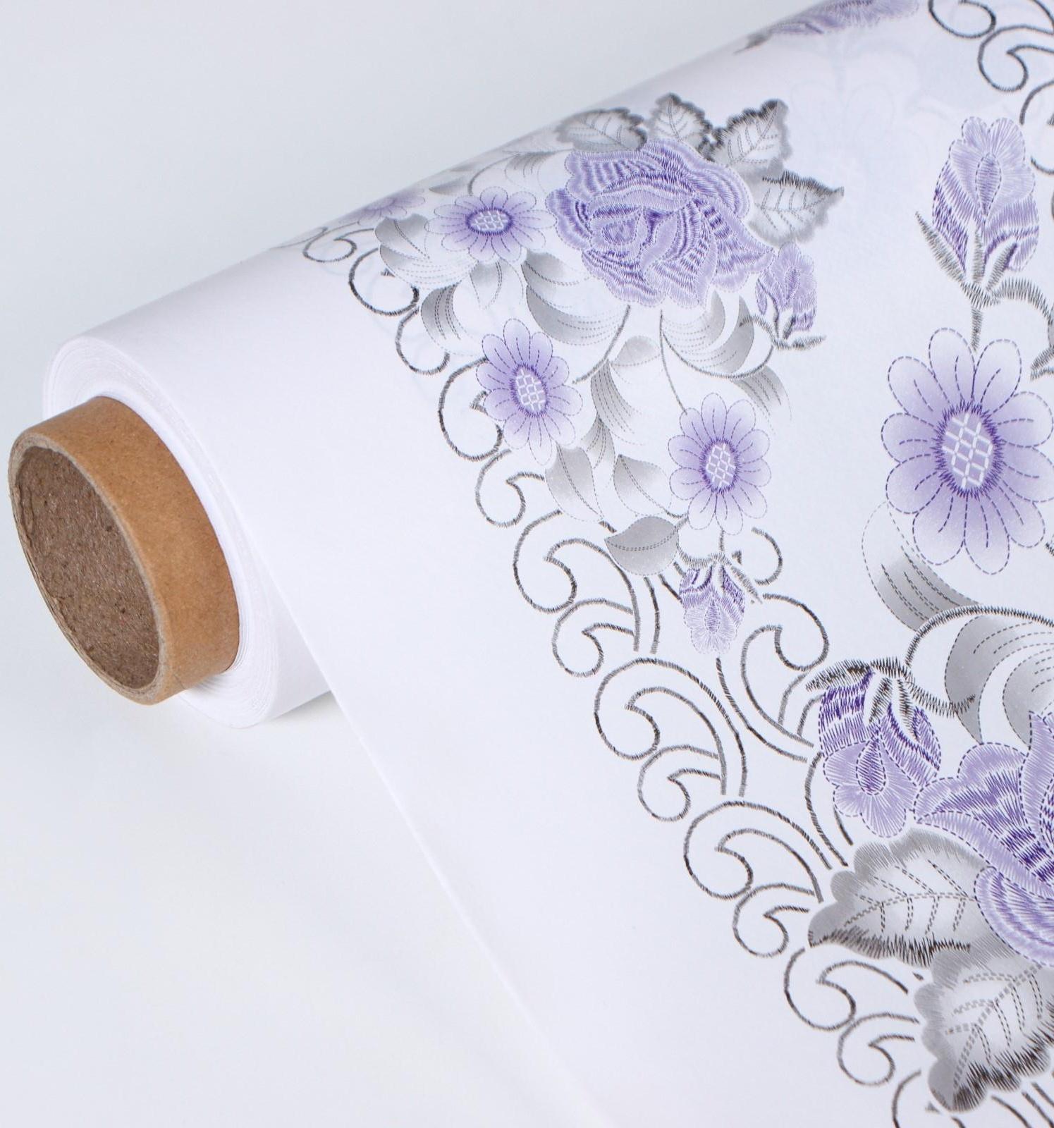 Клеёнка столовая на нетканой основе Доляна, ширина 137 см, толщина 0,08 мм, рулон 20 м