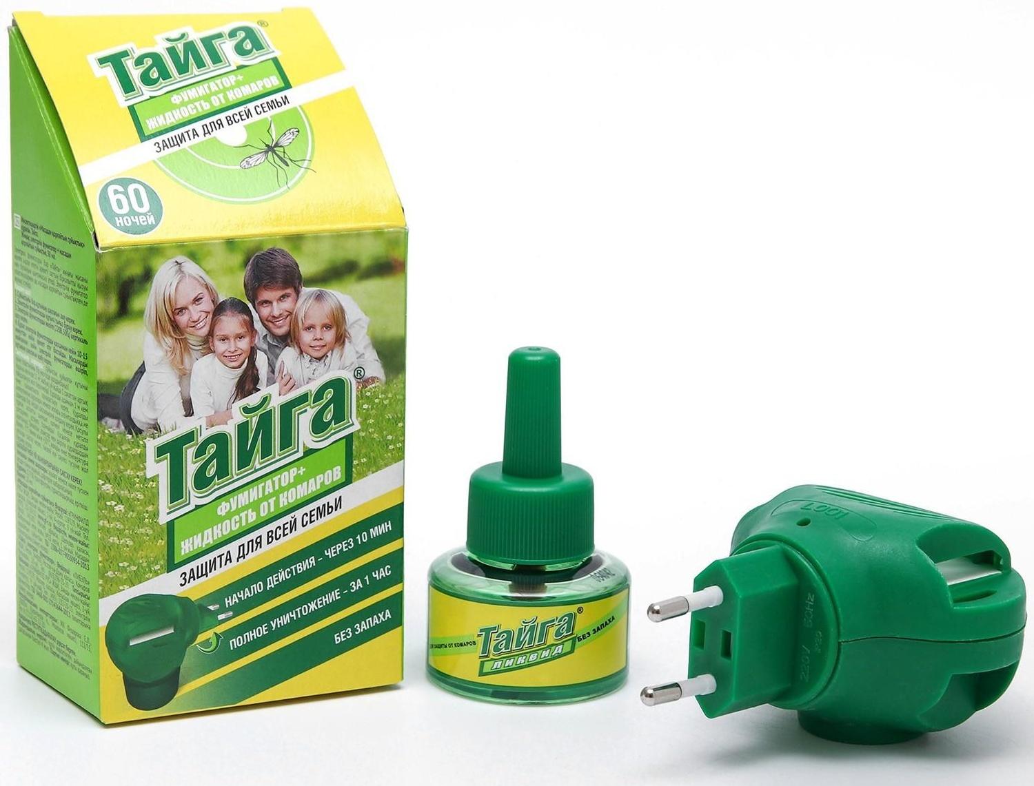 Комплект Тайга, фумигатор + жидкостной наполнитель от комаров