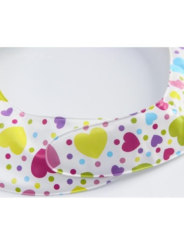 Нагрудник для кормления «Весёлая панда» непромокаемый на липучке, с карманом, мягкий