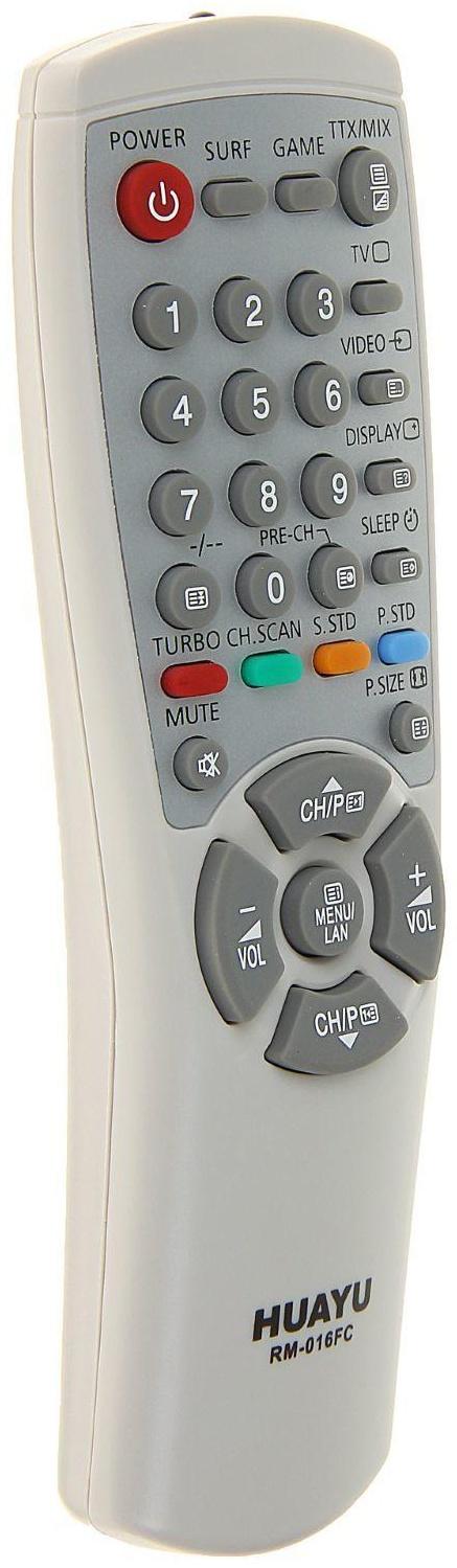 Пульт ДУ Huayu RM-016FC, для ТВ Samsung, универсальный, серый