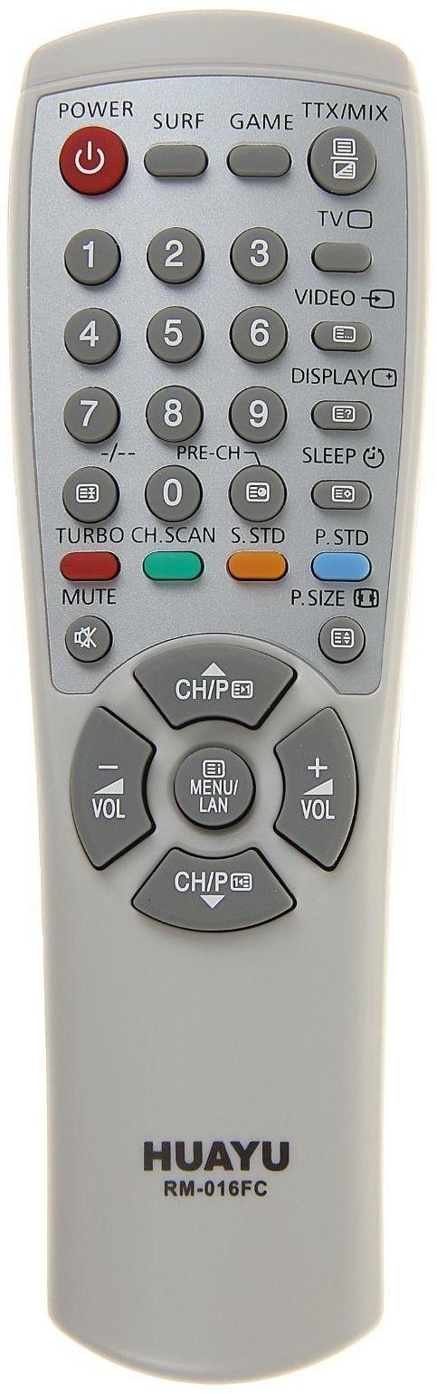 Пульт ДУ Huayu RM-016FC, для ТВ Samsung, универсальный, серый