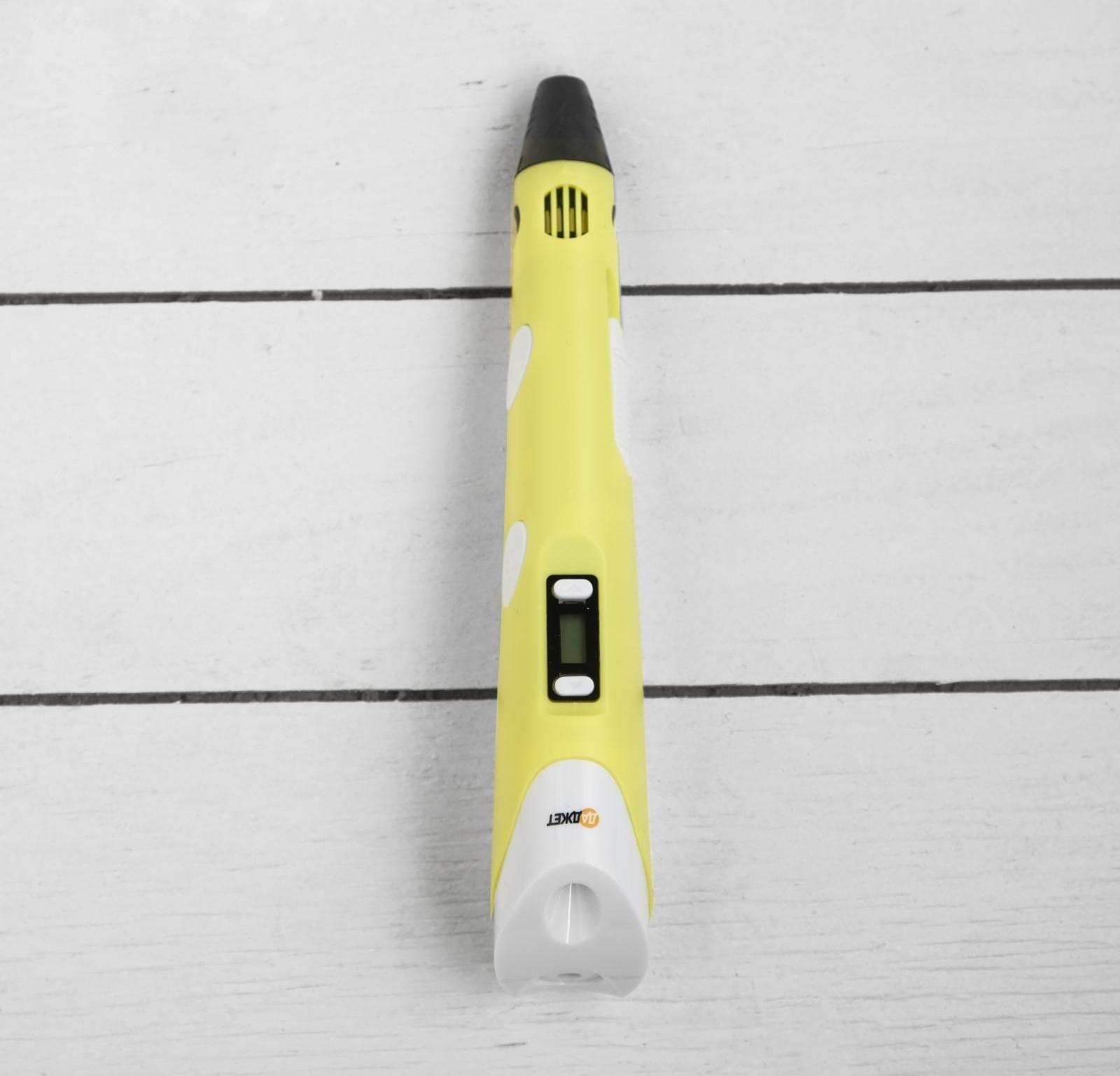 3D ручка 3Dali Plus (KIT FB0021Y), ABS и PLA, желтая (+ трафарет и пластик)