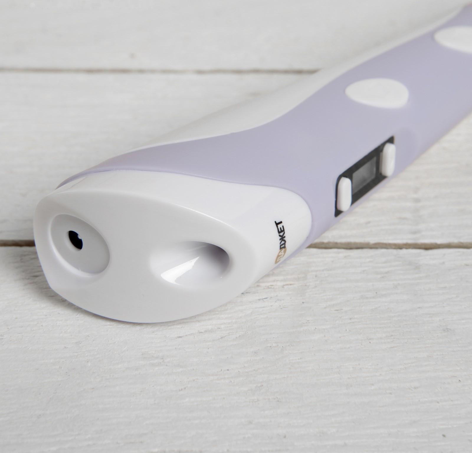 3D ручка 3Dali Plus (KIT FB0021P), ABS и PLA, фиолетовая ( + трафарет и пластик)