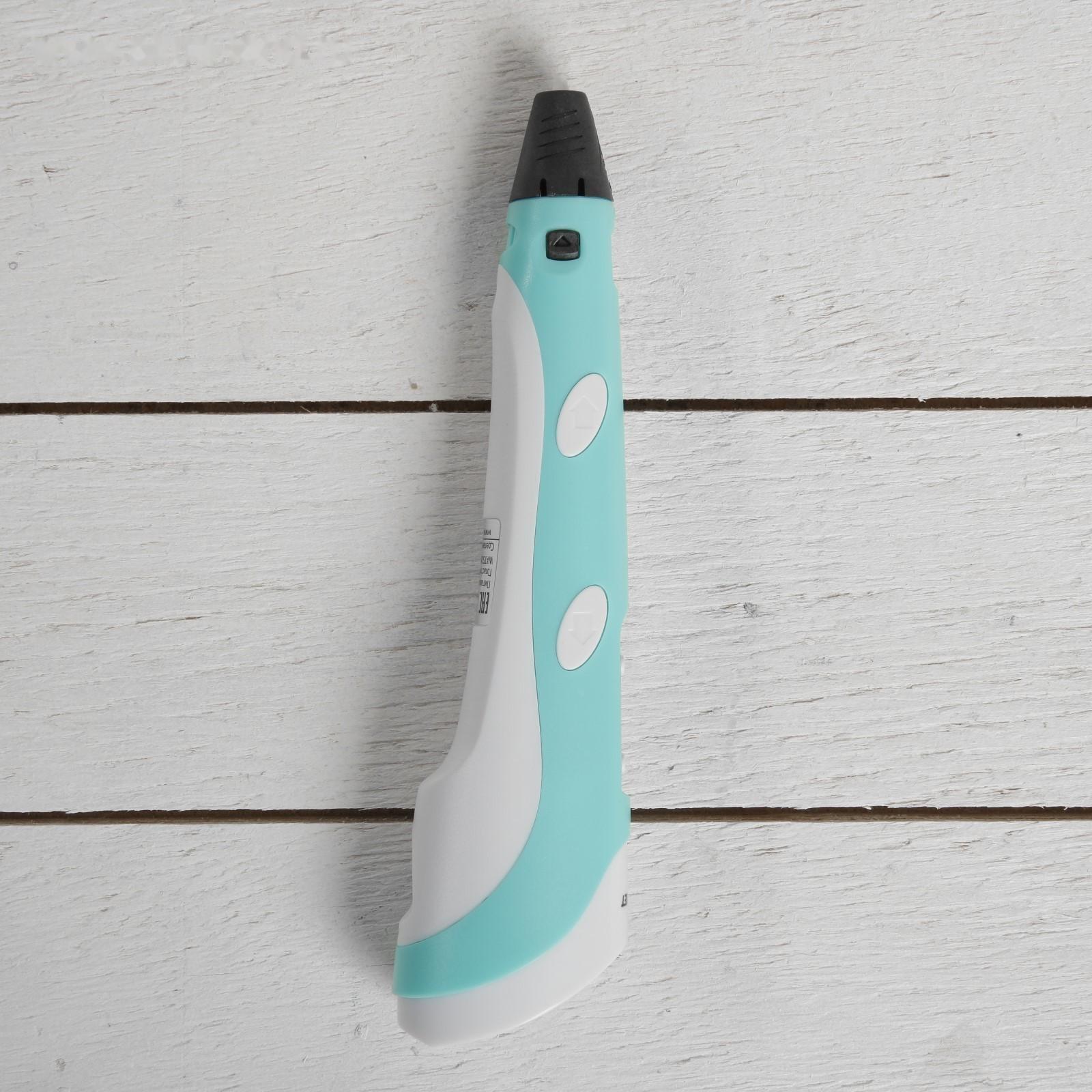 3D ручка 3Dali Plus (KIT FB0021B), ABS и PLA, голубая ( + трафарет и пластик)