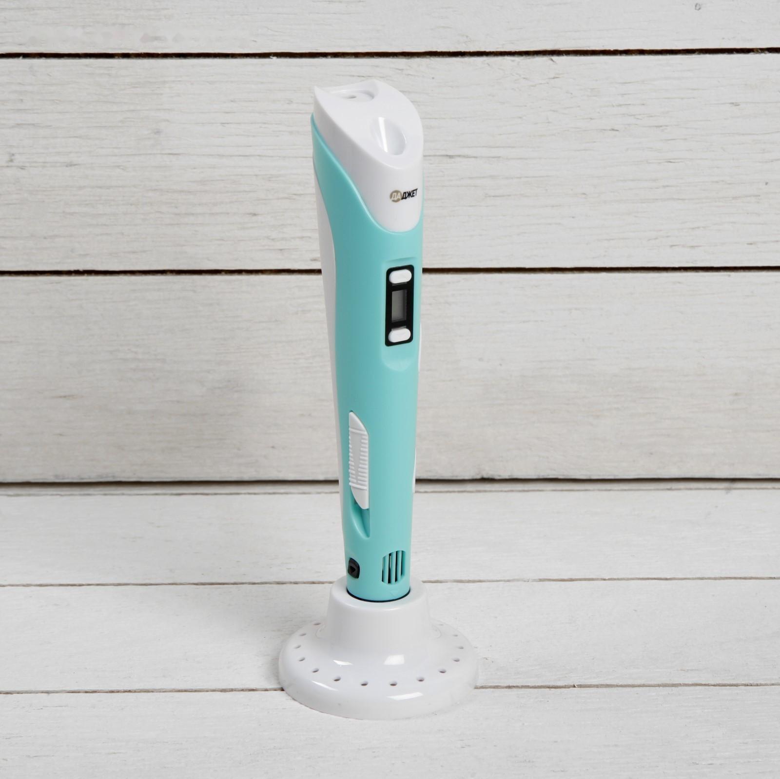 3D ручка 3Dali Plus (KIT FB0021B), ABS и PLA, голубая ( + трафарет и пластик)