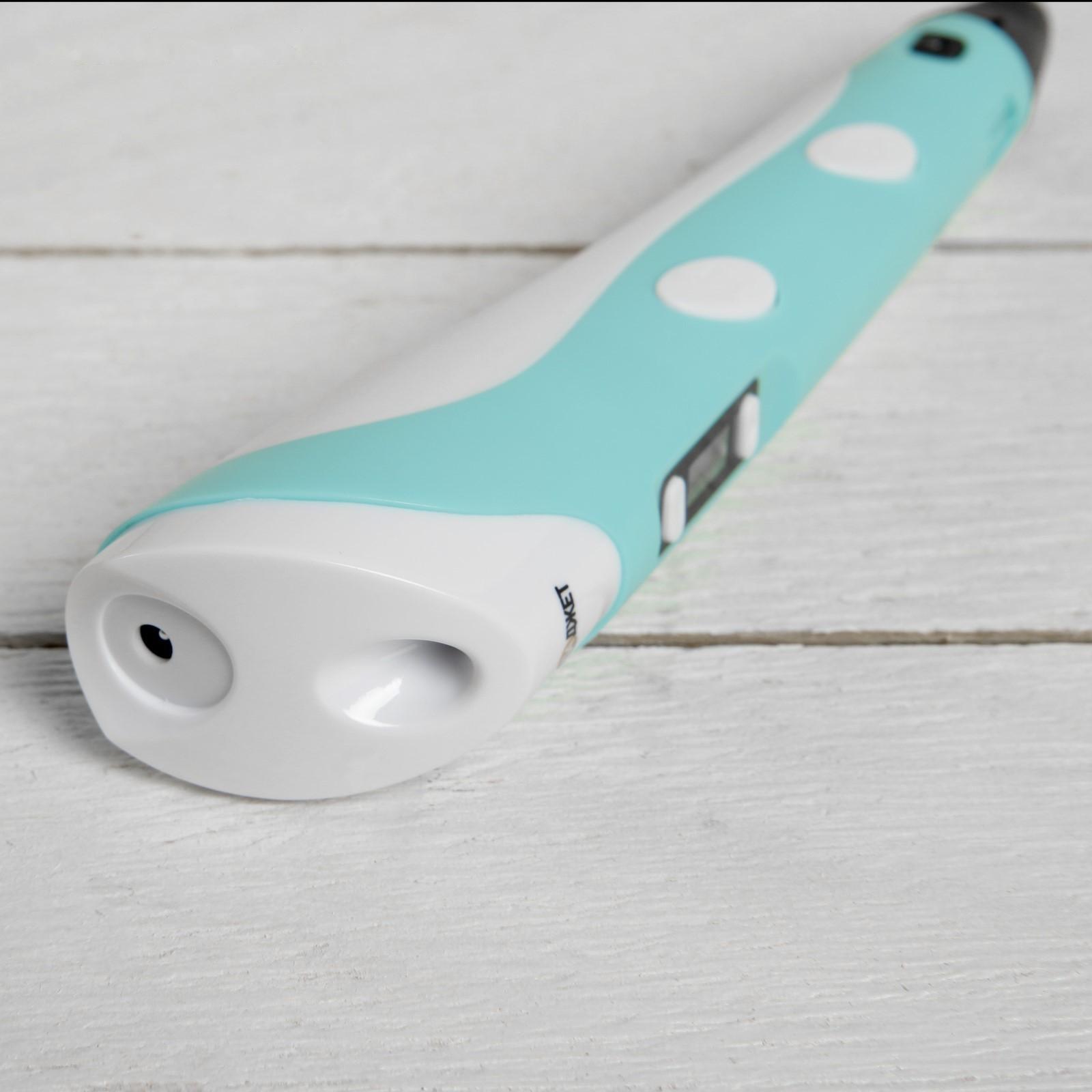 3D ручка 3Dali Plus (KIT FB0021B), ABS и PLA, голубая ( + трафарет и пластик)