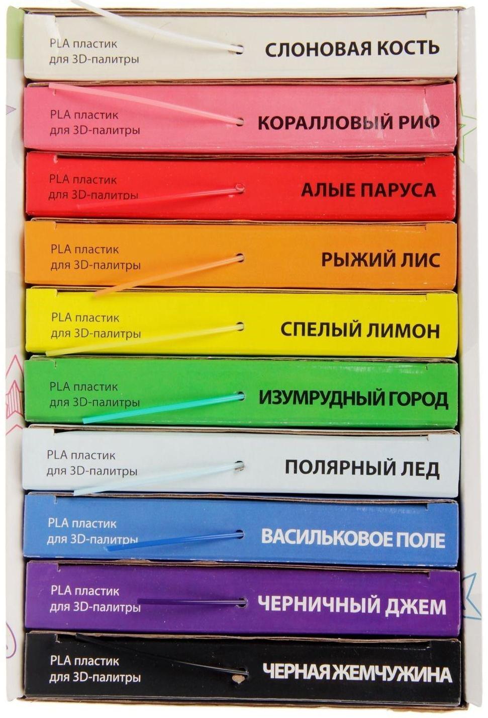 Модульный набор пластика PLA, 3D палитра KIT RU0076PLA