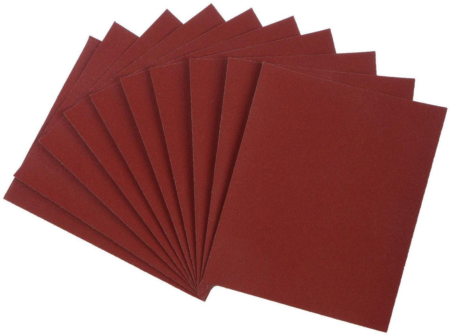 Шкурка шлифовальная в листах ЛОМ, на бумажной основе водостойкая, 230 х 280, Р100, 10 шт.