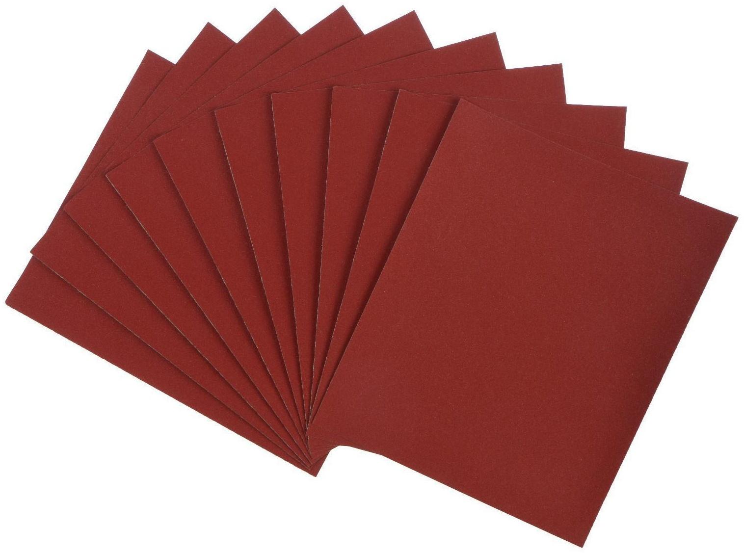 Шкурка шлифовальная в листах ЛОМ, на бумажной основе водостойкая, 230 х 280, Р180, 10 шт.