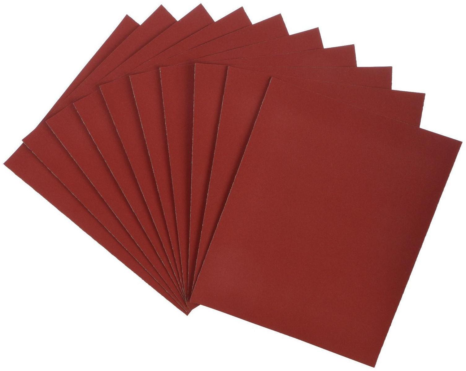 Шкурка шлифовальная в листах ЛОМ, на бумажной основе водостойкая, 230 х 280, Р320, 10 шт.