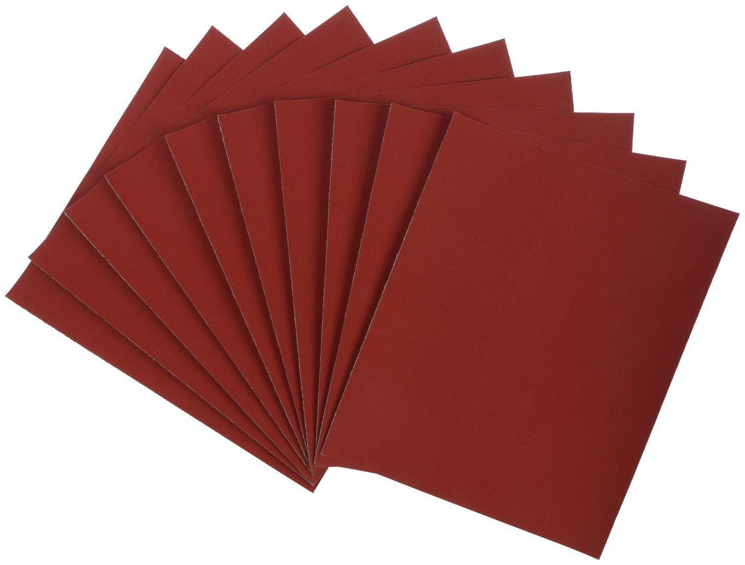 Шкурка шлифовальная в листах ЛОМ, на бумажной основе водостойкая, 230 х 280, Р400, 10 шт.