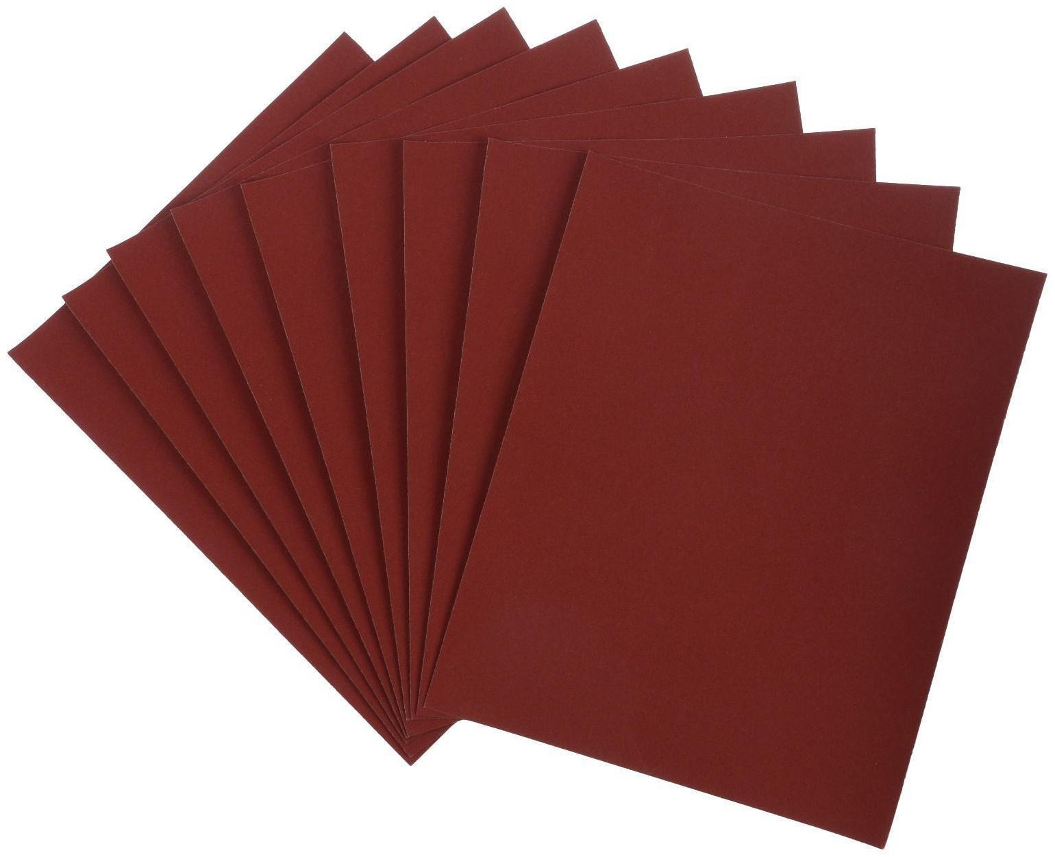 Шкурка шлифовальная в листах ЛОМ, на бумажной основе водостойкая, 230 х 280, Р2000, 10 шт.