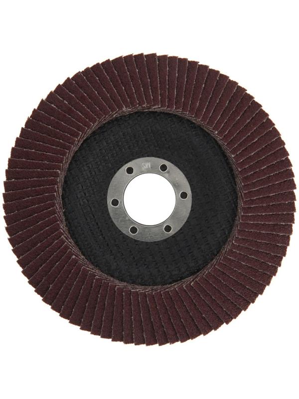 Круг лепестковый торцевой конический ТУНДРА, 125 х 22 мм, Р80