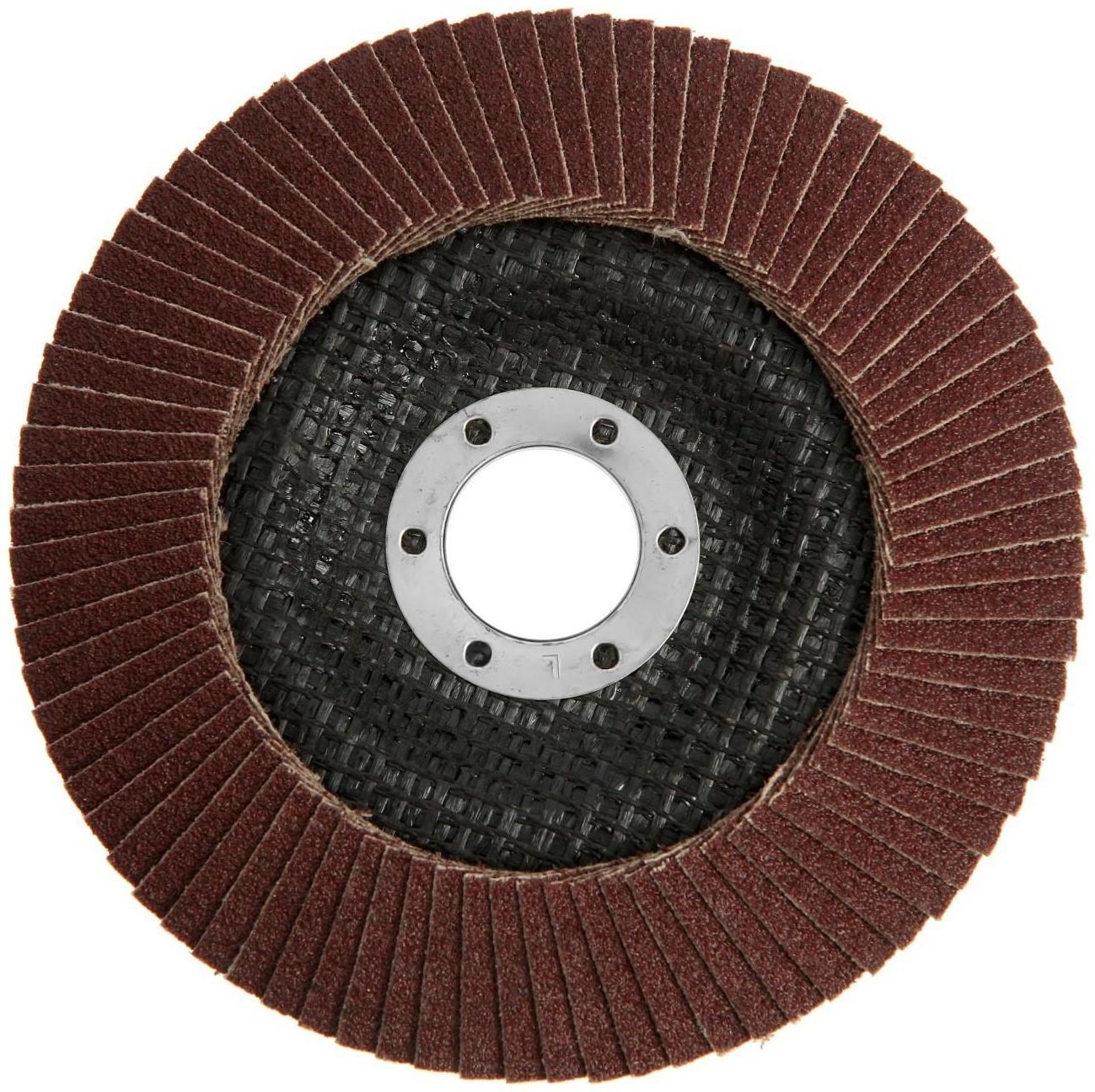 Круг лепестковый торцевой конический ТУНДРА, 125 х 22 мм, Р100