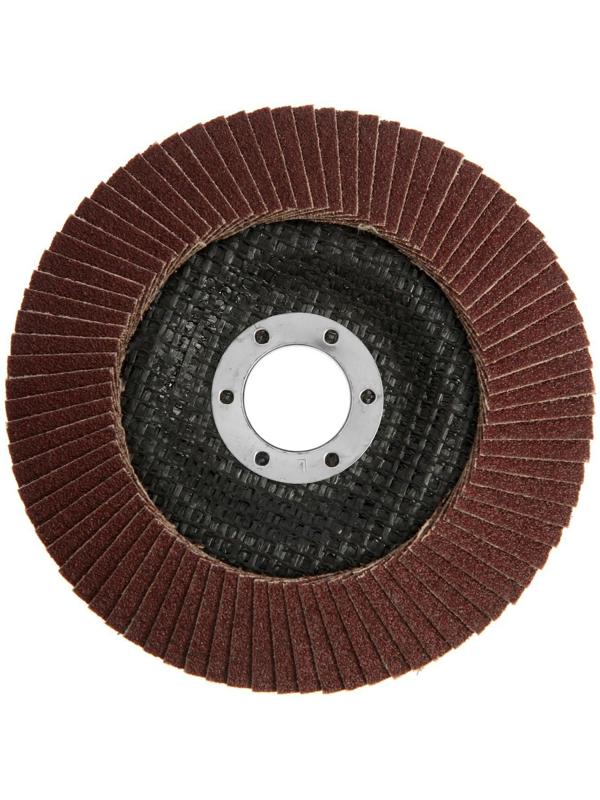 Круг лепестковый торцевой конический ТУНДРА, 125 х 22 мм, Р100