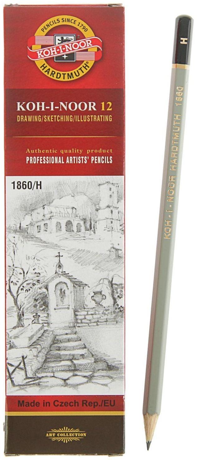 Карандаш чернографитный Koh-I-Noor 1860 H Gold Star, профессиональный