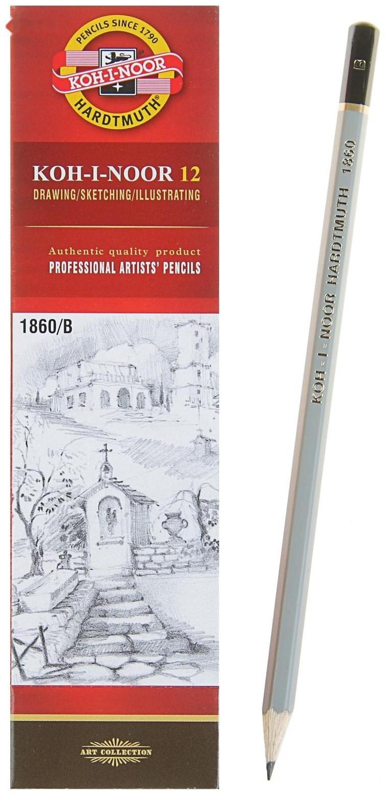 Карандаш чернографитный Koh-I-Noor 1860 B Gold Star, профессиональный