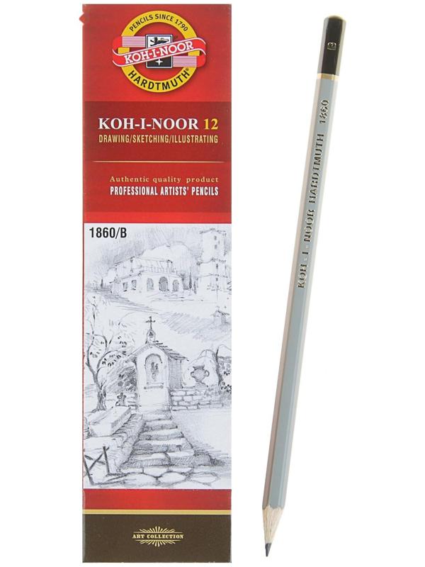 Карандаш чернографитный Koh-I-Noor 1860 B Gold Star, профессиональный
