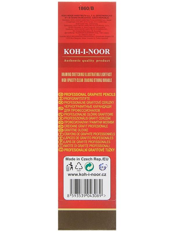 Карандаш чернографитный Koh-I-Noor 1860 B Gold Star, профессиональный