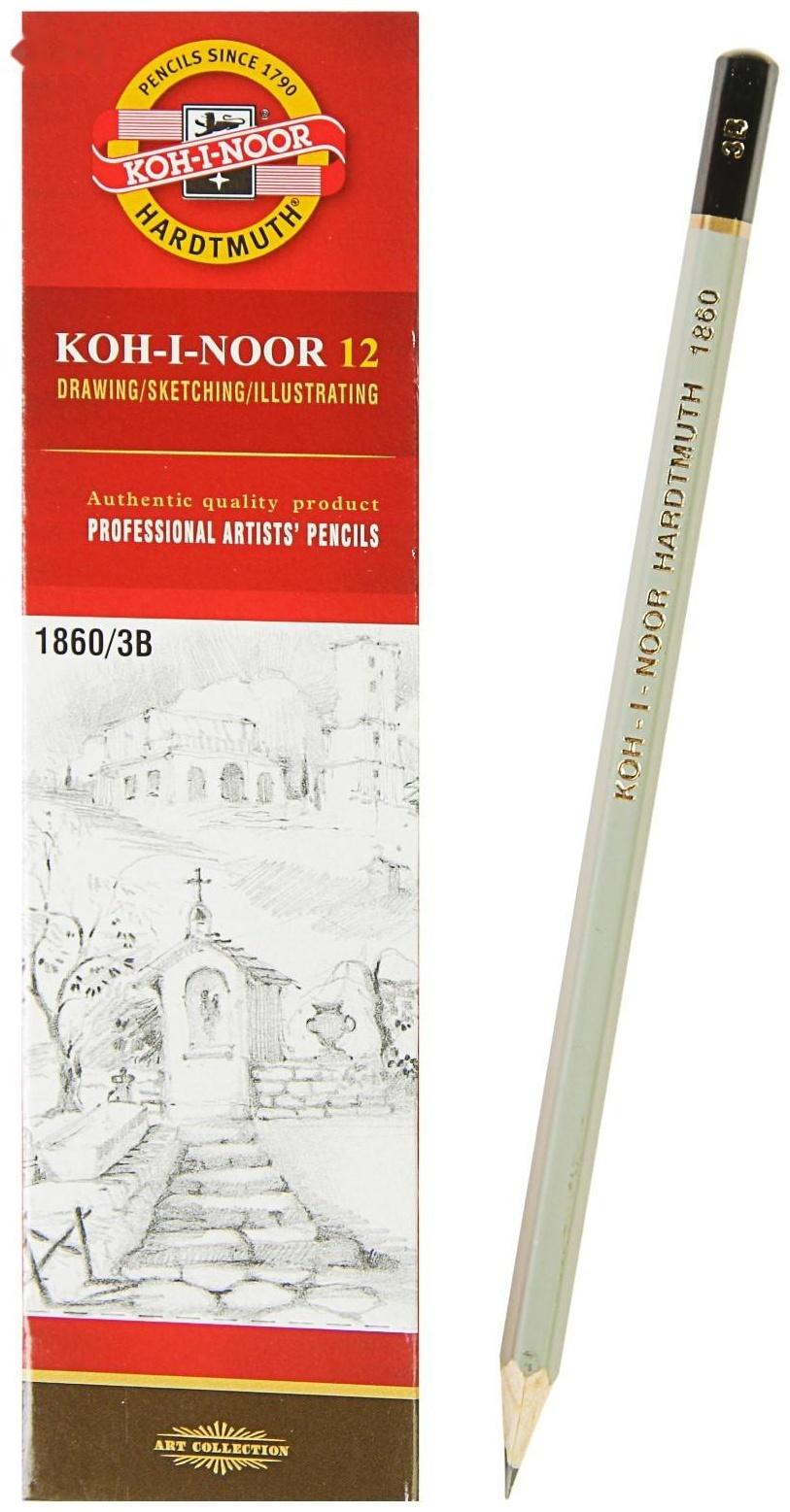 Карандаш чернографитный Koh-I-Noor 1860 3B Gold Star, профессиональный