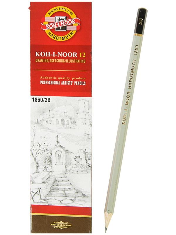 Карандаш чернографитный Koh-I-Noor 1860 3B Gold Star, профессиональный