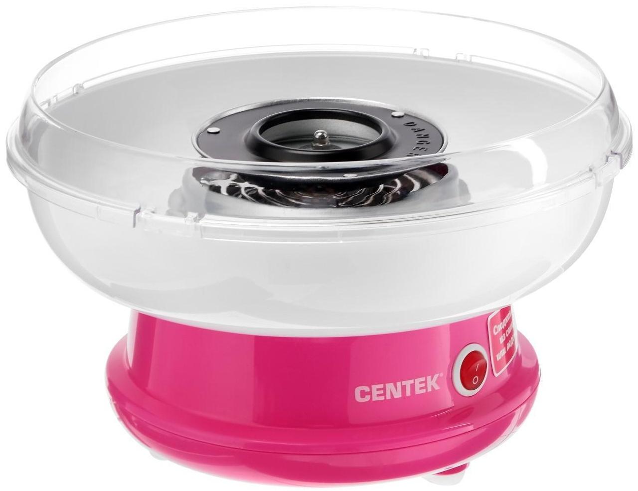 Аппарат для приготовления сахарной ваты Centek CT-1445, 400 Вт, розовый