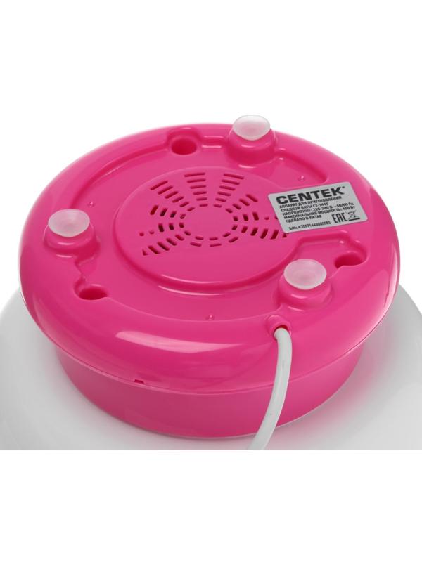 Аппарат для приготовления сахарной ваты Centek CT-1445, 400 Вт, розовый