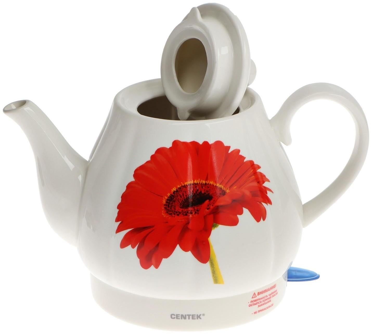 Чайник электрический Centek CT-0062, керамика, 2 л, 2000 Вт, 
