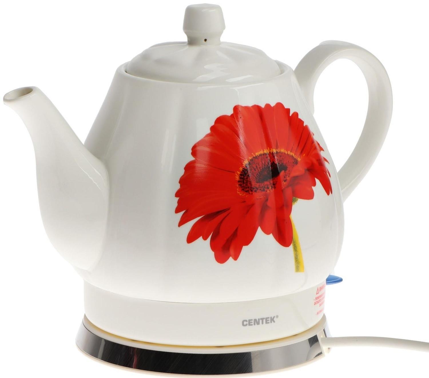 Чайник электрический Centek CT-0062, керамика, 2 л, 2000 Вт, 