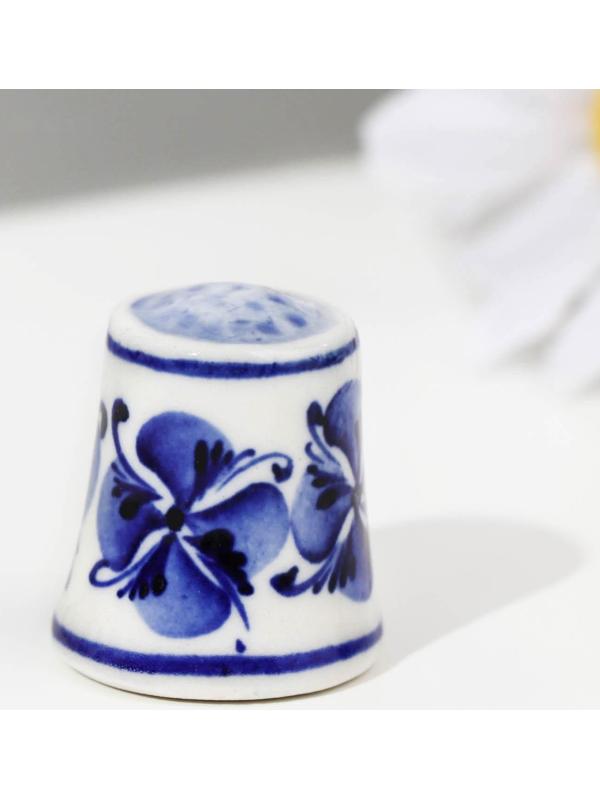 Сувенир «Напёрсток», 3 см, гжель