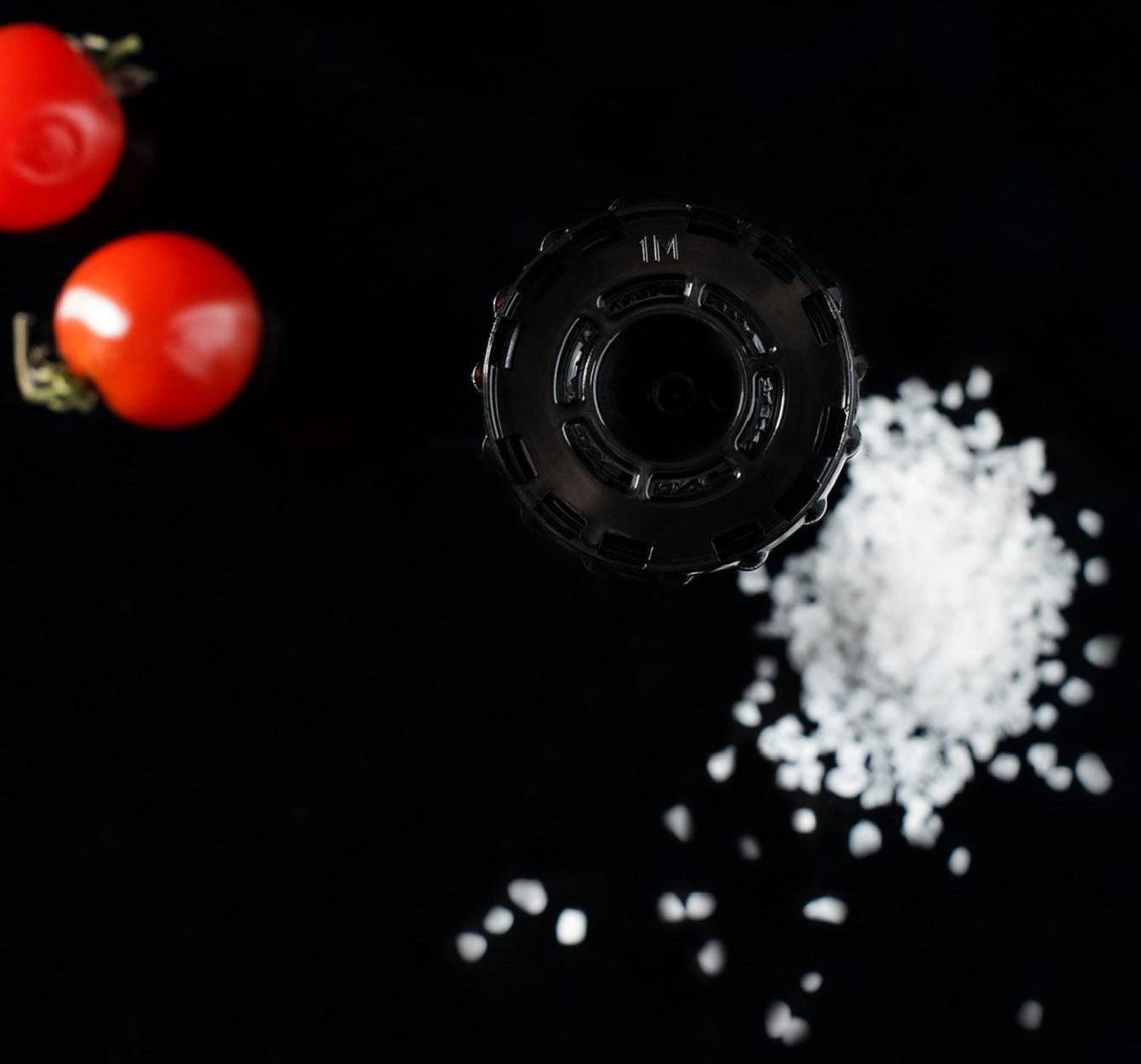 Мельница, пластиковый механизм, 115 мл (45-80 гр), цвет чёрный