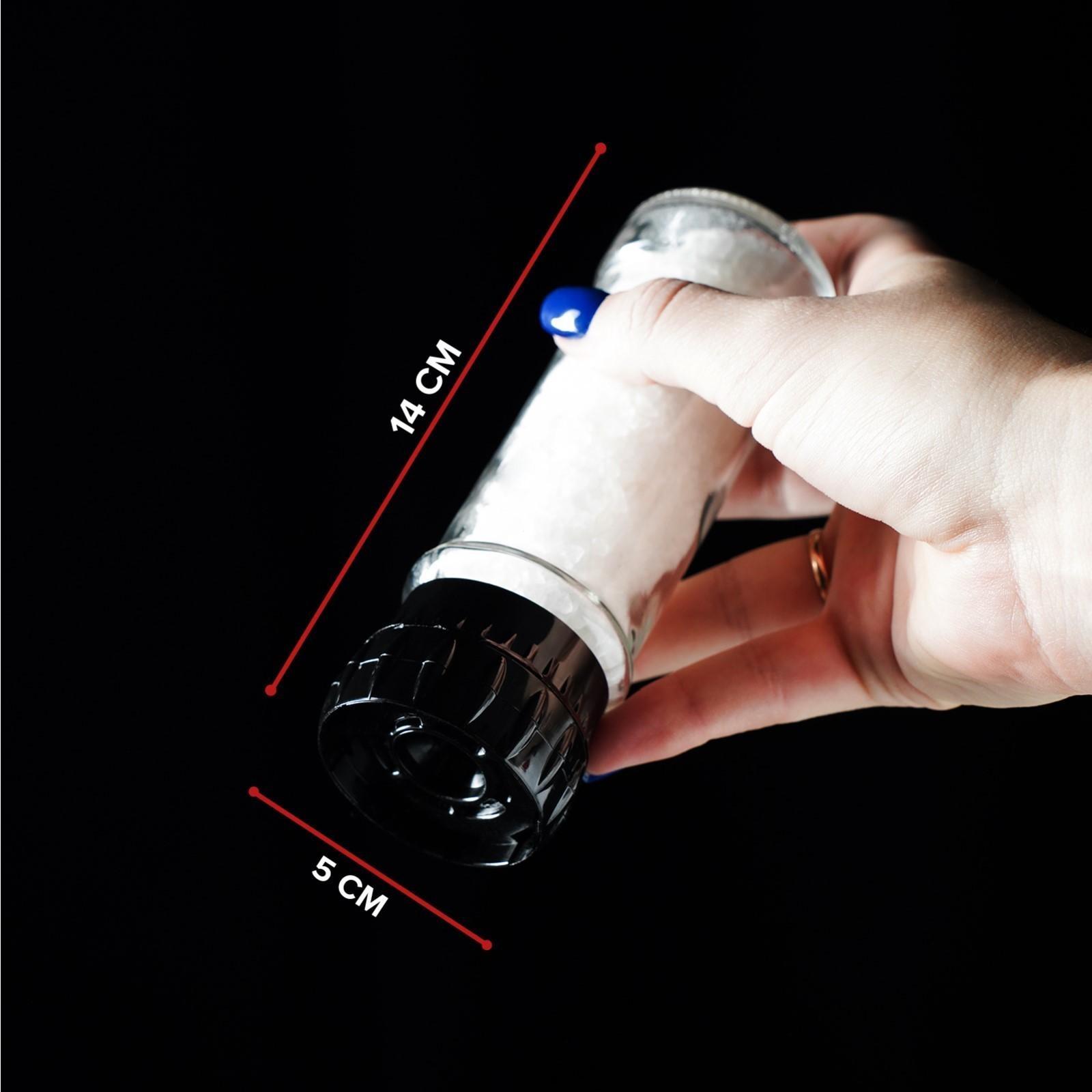 Мельница, пластиковый механизм, 115 мл (45-80 гр), цвет чёрный