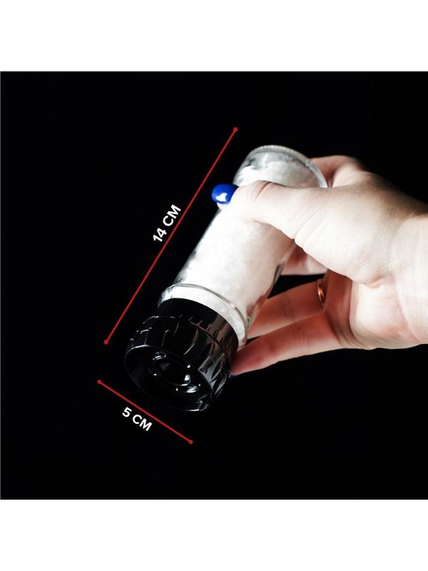 Мельница, пластиковый механизм, 115 мл (45-80 гр), цвет чёрный