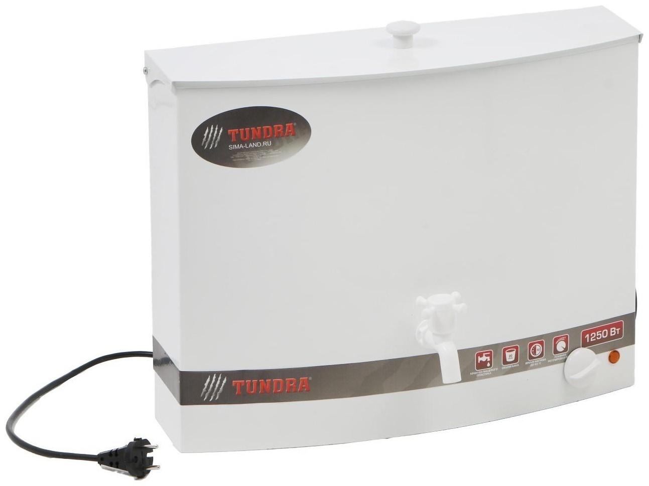 Бак настенный TUNDRA, с ЭВН, 1250 Вт, 20 л, белый