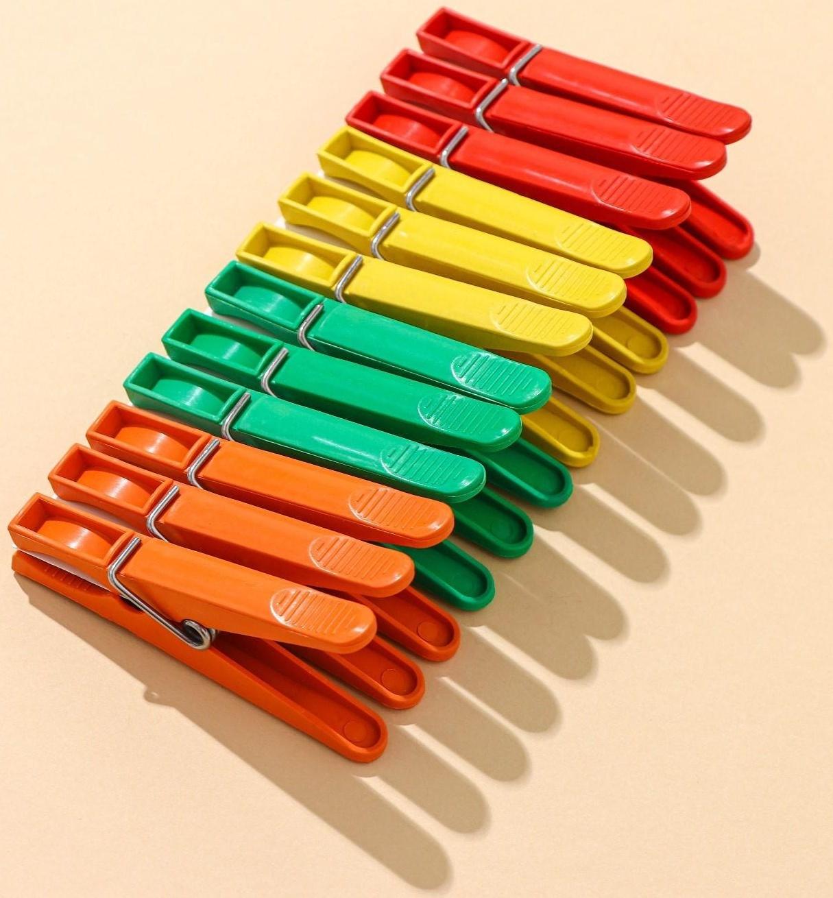 Прищепки бельевые «Пингвин», 8 см, 12 шт, цвет МИКС