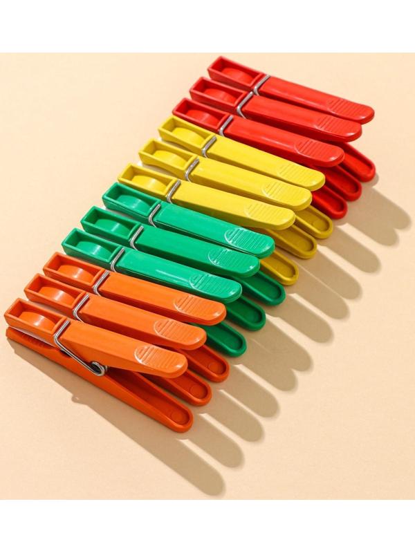 Прищепки бельевые «Пингвин», 8 см, 12 шт, цвет МИКС