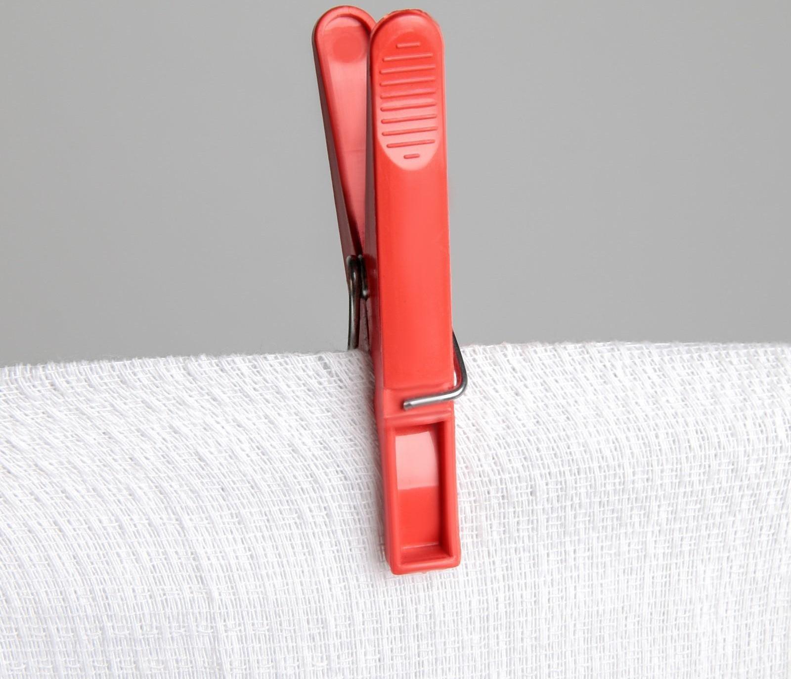 Прищепки бельевые «Пингвин», 8 см, 24 шт, цвет МИКС