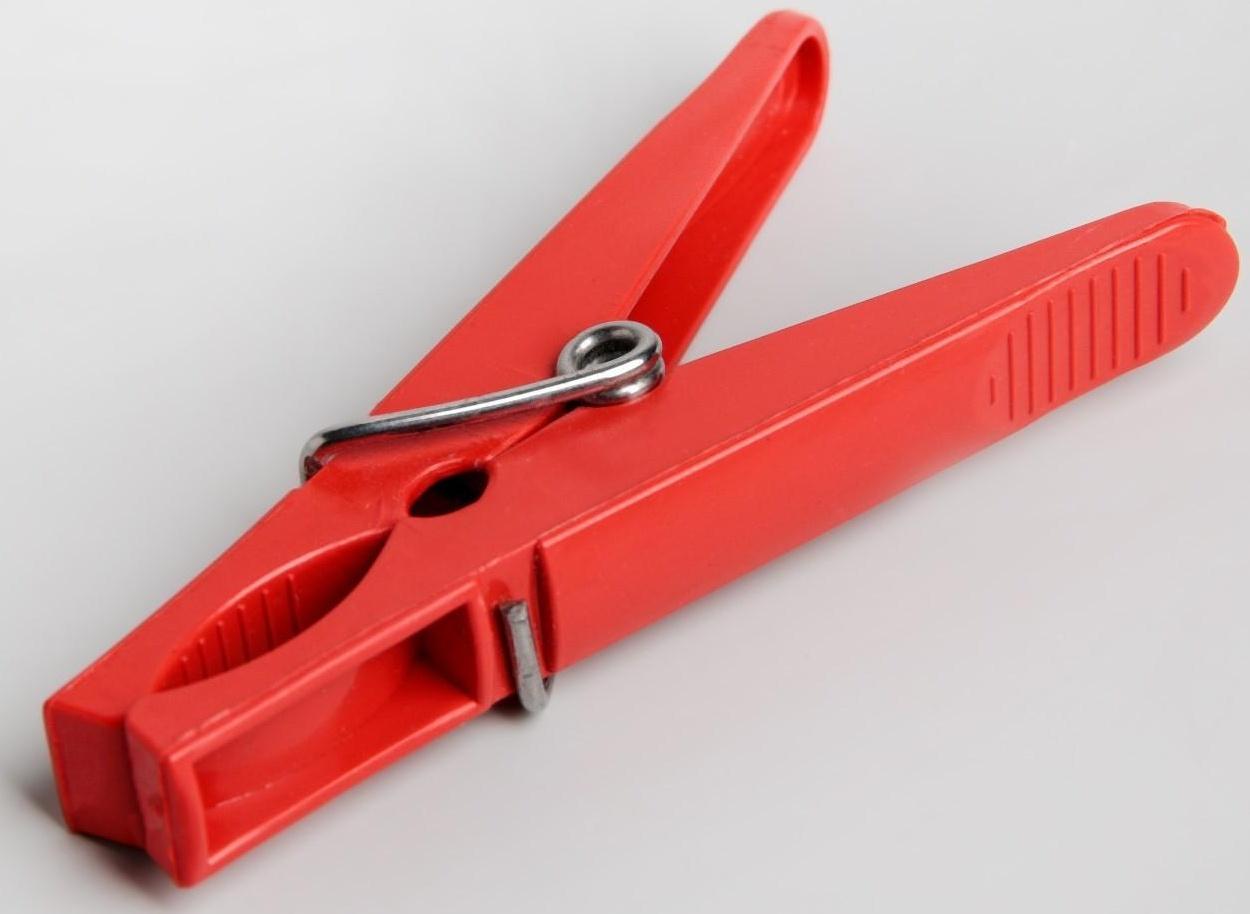 Прищепки бельевые «Пингвин», 8 см, 24 шт, цвет МИКС