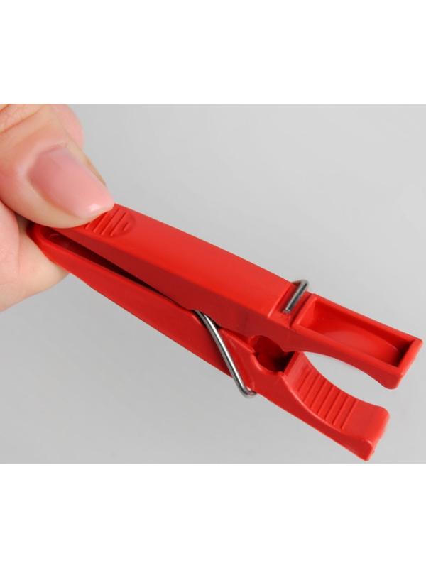 Прищепки бельевые «Пингвин», 8 см, 24 шт, цвет МИКС