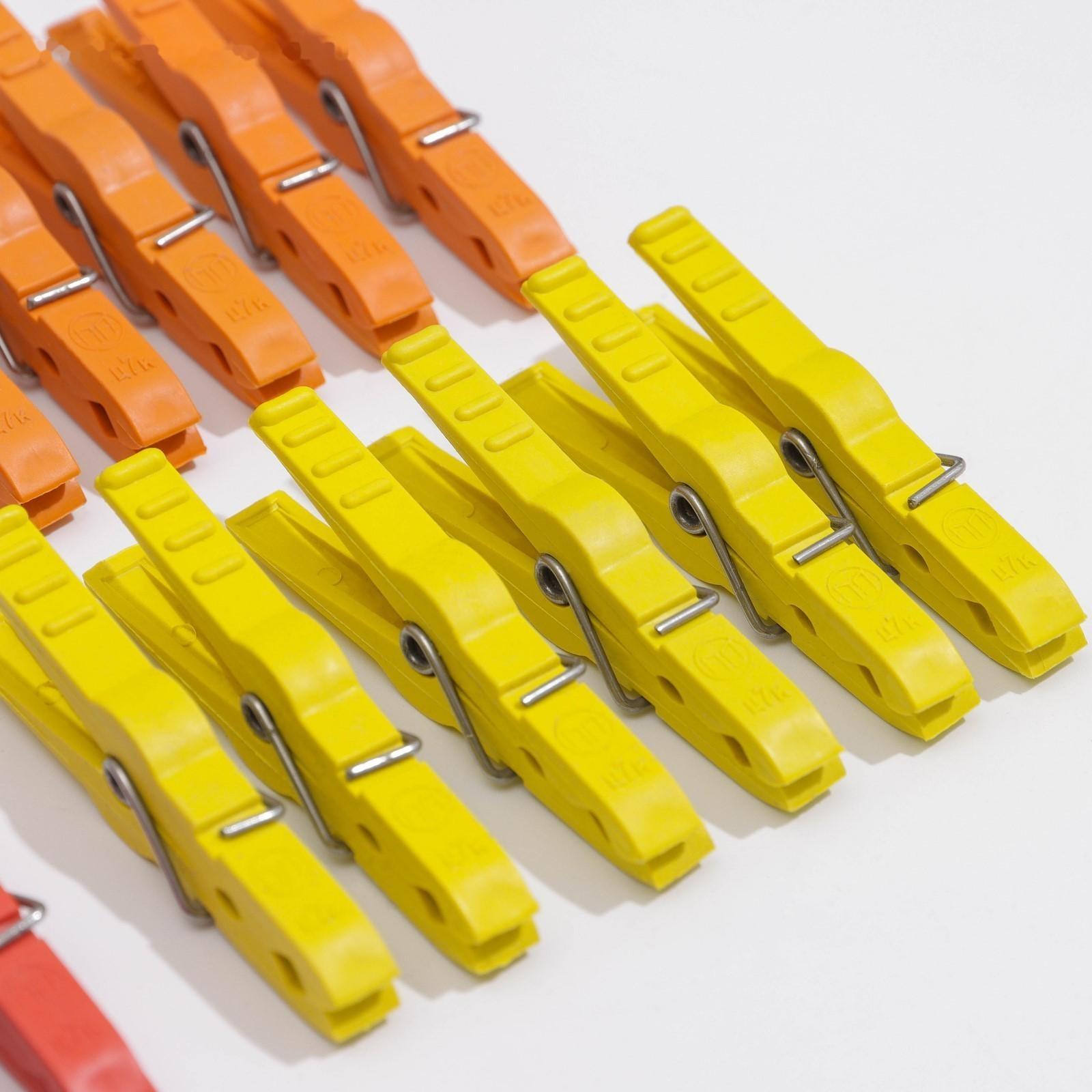 Прищепки бельевые «Кубаночка», 8 см, 20 шт, цвет МИКС