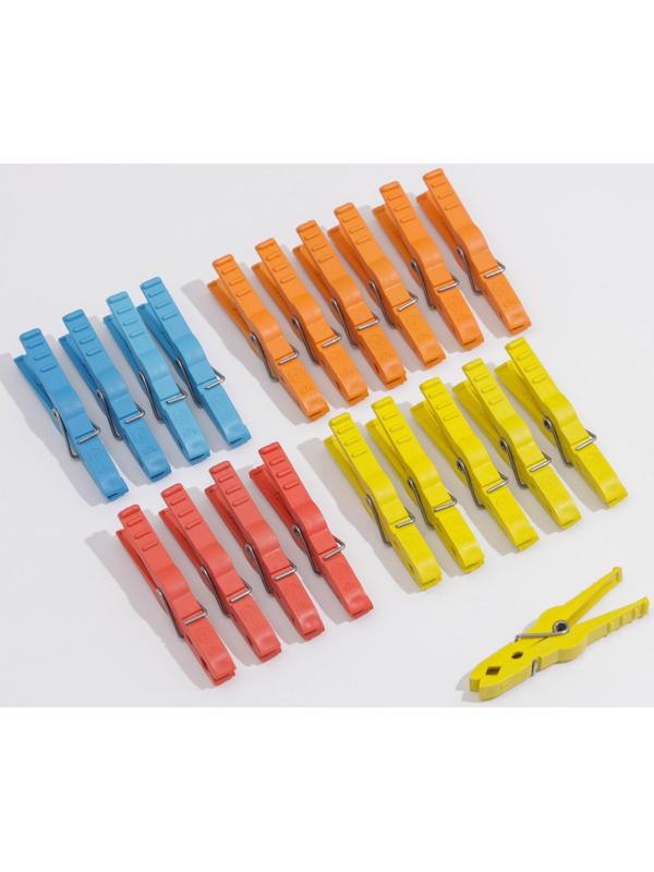 Прищепки бельевые «Кубаночка», 8 см, 20 шт, цвет МИКС