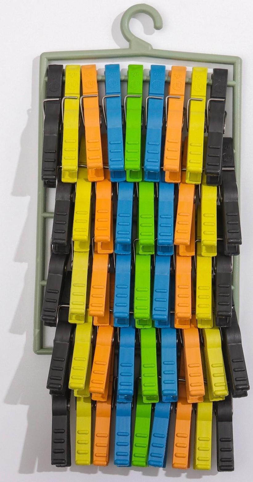 Прищепки бельевые на подвеске «Кубаночка», 8 см, 45 шт, цвет МИКС