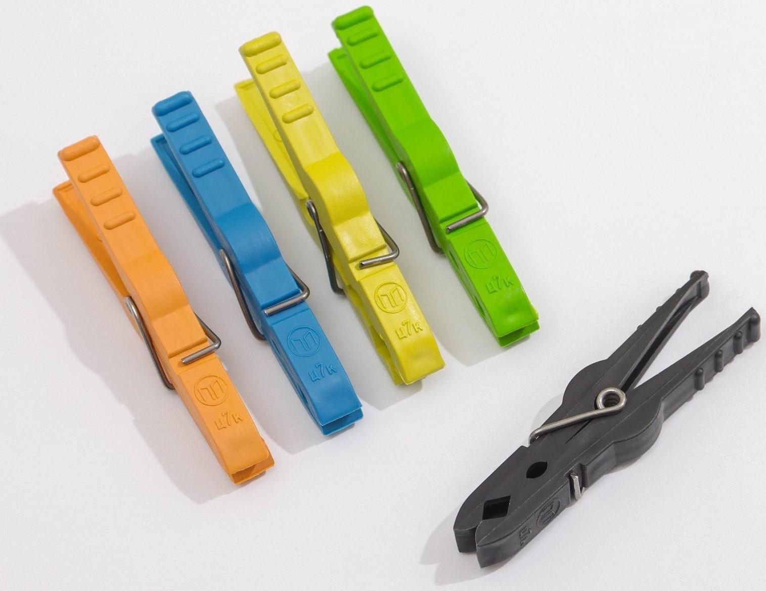 Прищепки бельевые на подвеске «Кубаночка», 8 см, 45 шт, цвет МИКС